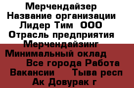 Мерчендайзер › Название организации ­ Лидер Тим, ООО › Отрасль предприятия ­ Мерчендайзинг › Минимальный оклад ­ 15 000 - Все города Работа » Вакансии   . Тыва респ.,Ак-Довурак г.